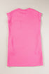 Textured Cap Sleeve T Shirt Dress
